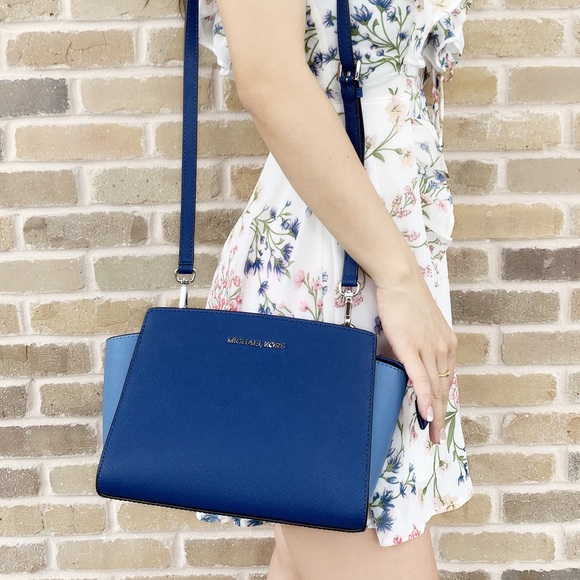 Michael kors medium crossbody Wallet SET Blue - Picture 3 of 5